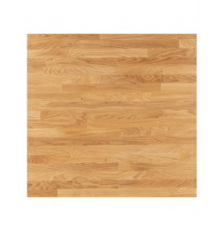 Table carrée en chêne massif - L 80 x H 76 cm - Noir