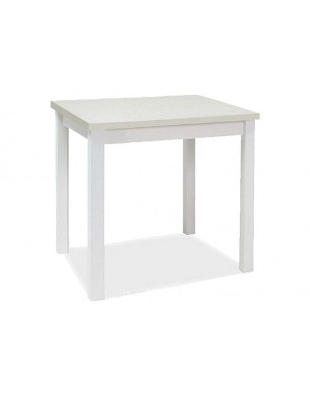 Table en bois - Adam - 90 x 65 cm - Blanc