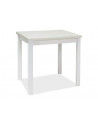 Table en bois - Adam - 90 x 65 cm - Blanc