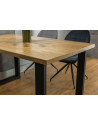 Table en bois et métal - L 90 x l 150 x H 78 cm - Noir