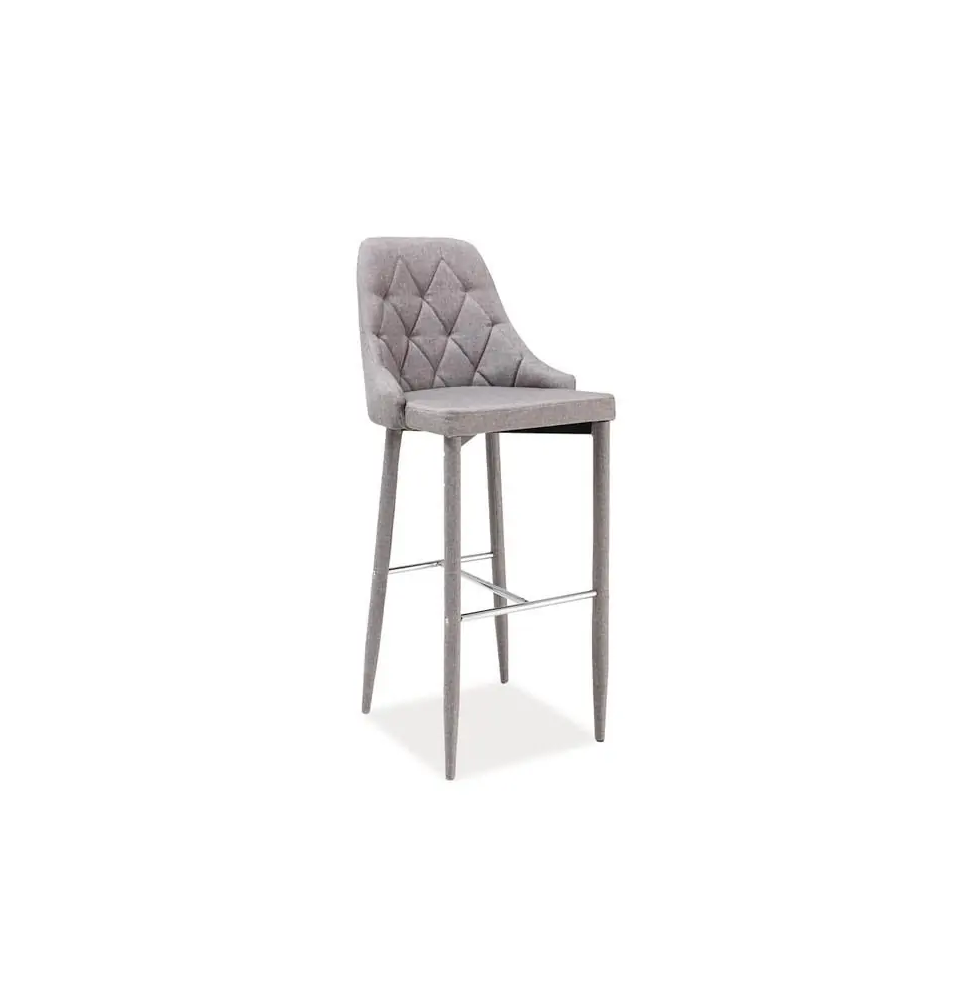 Tabouret de bar - Trix - L 46 x P 42 x H 109 - Gris