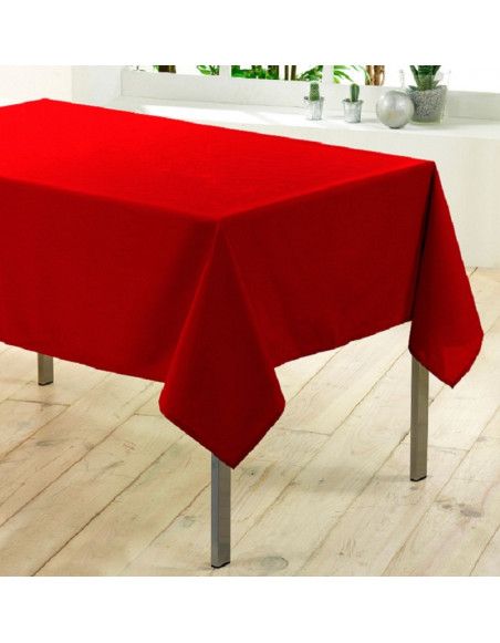 Nappe rectangulaire unie - 140 x 300 cm - Rouge