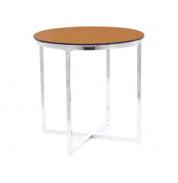 Table basse ronde - Crystal - D 55 x H 55 cm - Ambre