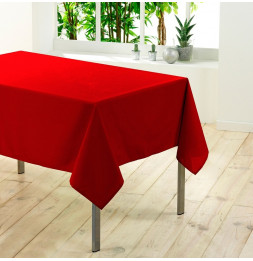 Nappe rectangulaire unie - 140 x 300 cm - Rouge