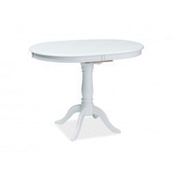 Table en bois - Dello - L 70 x l 129 x H 76 cm - Blanc