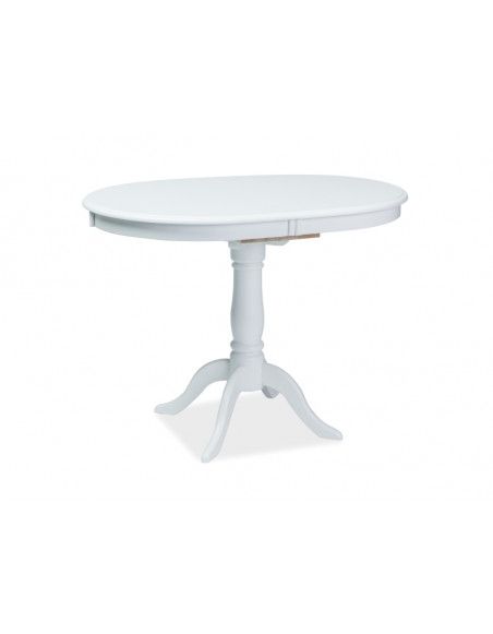 Table en bois - Dello - L 70 x l 129 x H 76 cm - Blanc