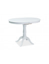 Table en bois - Dello - L 70 x l 129 x H 76 cm - Blanc