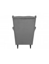 Fauteuil en velours - Harry - L 68 x l 90 x H 101 cm - Gris