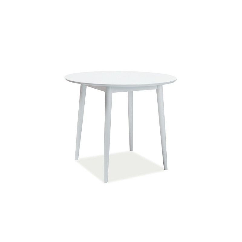 Table ronde scandinave - D 90 cm x H 75 cm - Blanc