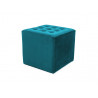 Pouf en velours - Lori - L 39 cm x H 34 cm - Turquoise