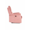 Fauteuil en velours inclinable - L 76 x P 94 x H 96 cm - Rose