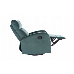 Fauteuil inclinable en velours - L 72 x P 80 x H 101 cm - Vert