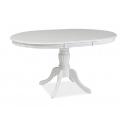 Table extensible - Olivia - L 106 x l 141 x H 76 cm - Blanc