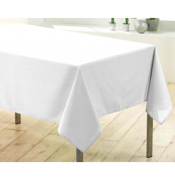 Nappe rectangulaire unie - 140 x 300 cm - Blanc