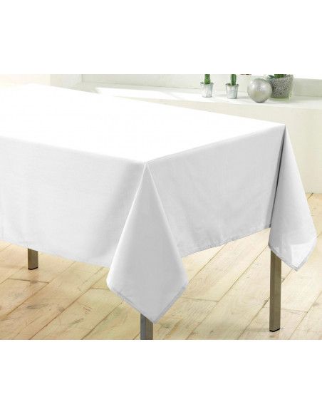 Nappe rectangulaire unie - 140 x 300 cm - Blanc