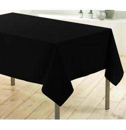 Nappe rectangulaire unie - 140 x 200 cm - Noir