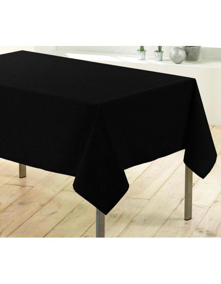 Nappe rectangulaire unie - 140 x 200 cm - Noir