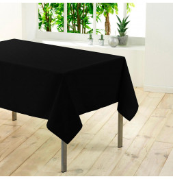 Nappe rectangulaire unie - 140 x 200 cm - Noir