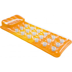 Matelas gonflable - L 188 x l 71 cm - PVC - Orange